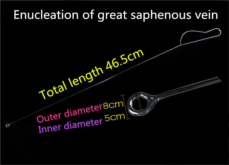 

JZ medical surgical instrument 304 stainless steel Great saphenous vein stripper Vascular dredger Venous dredging rod round head