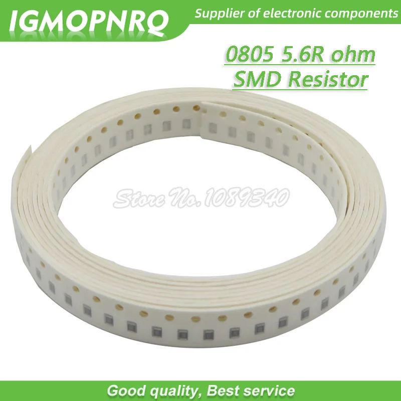 300pcs 0805 SMD Resistor de 5.6 ohm Resistor De Chip 1/8W 5.6R 5R6 ohms 0805-5.6R