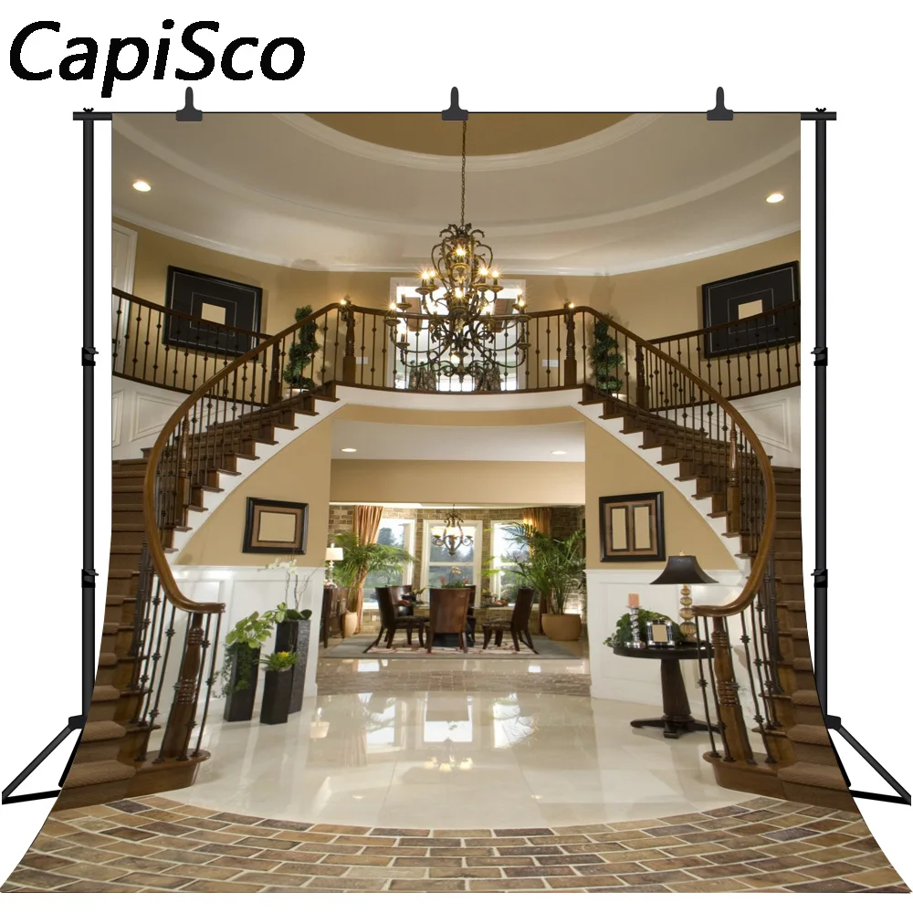 

Capisco Крытый Лестницы фон для фотосъемки для новорожденных фон для фотосъемки малышей на день рождения Семья вечерние душ реквизиты для фото студии