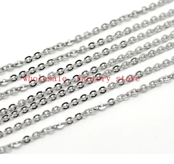 10meter in bulk    Stainless steel Thin 2mm / 3mm Oval Link chain Jewelry finding / marking Jewelry DIY