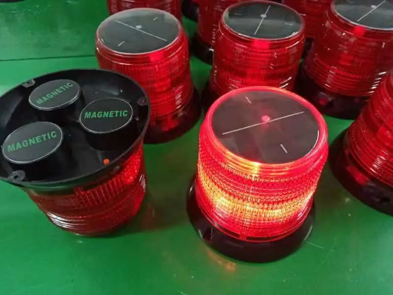 Larger LED Solar waterproof Flash Warning Light Ceiling strobe light  with Strong magnetic traffic lighthouse road Beacon Light