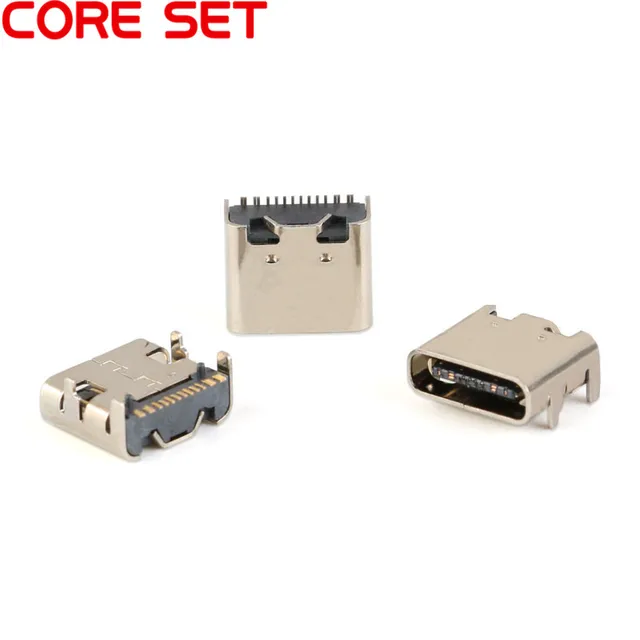 10 sztuk Micro USB-3.1 SMD 16P type-c kobieta gniazdo złącza interfejs transmisji DIP4 Hd dla smartfonów wtyk końcowy wtyczka ładowania