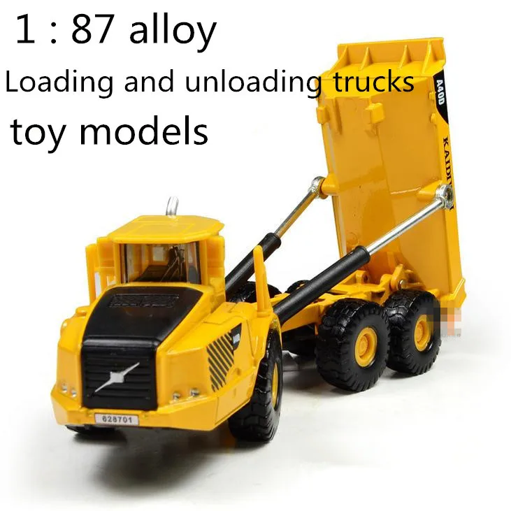 Free shipping ! 1 : 87 alloy slide car toy models construction vehicles ,Loading and unloading trucks,Children\'s favorite