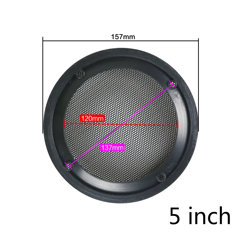 GHXAMP Black Car Ceiling Speaker Grill Mesh Enclosure Net  4 inch 5 inch 6.5 inch Protective Cover Subwoofer DIY speaker ABS
