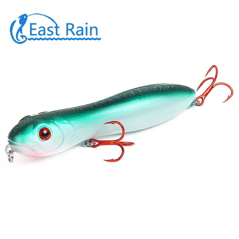 East Rain 10.5cm/16.1g 3D Eyes Plastic Snake Head Pencil Lures Floating Crankbait Topwater Wobbler Fishing Bait