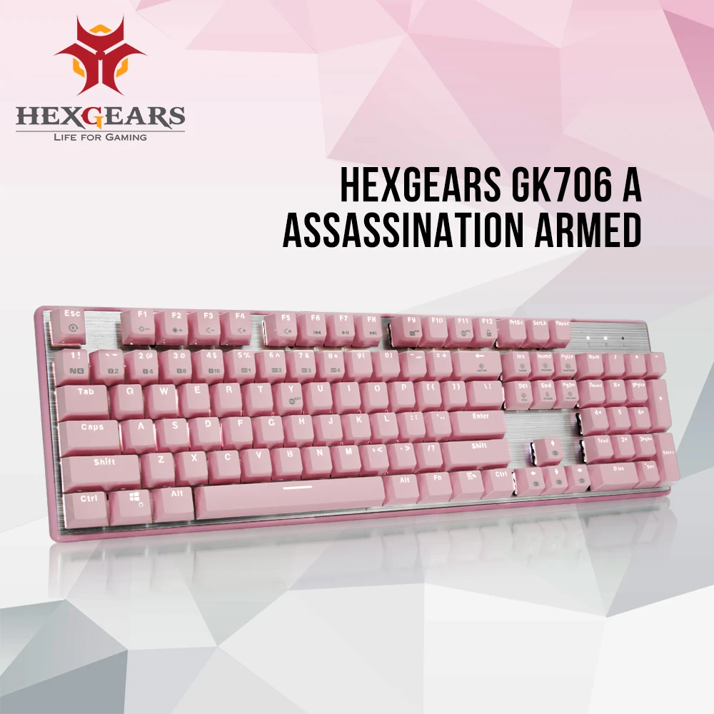 

HEXGEARS GK706A 104 Key Mechanical Gaming Keyboard Kailh MX Switch USB Wired LED Backlit Axis Mechanical Keyboard For Desktop