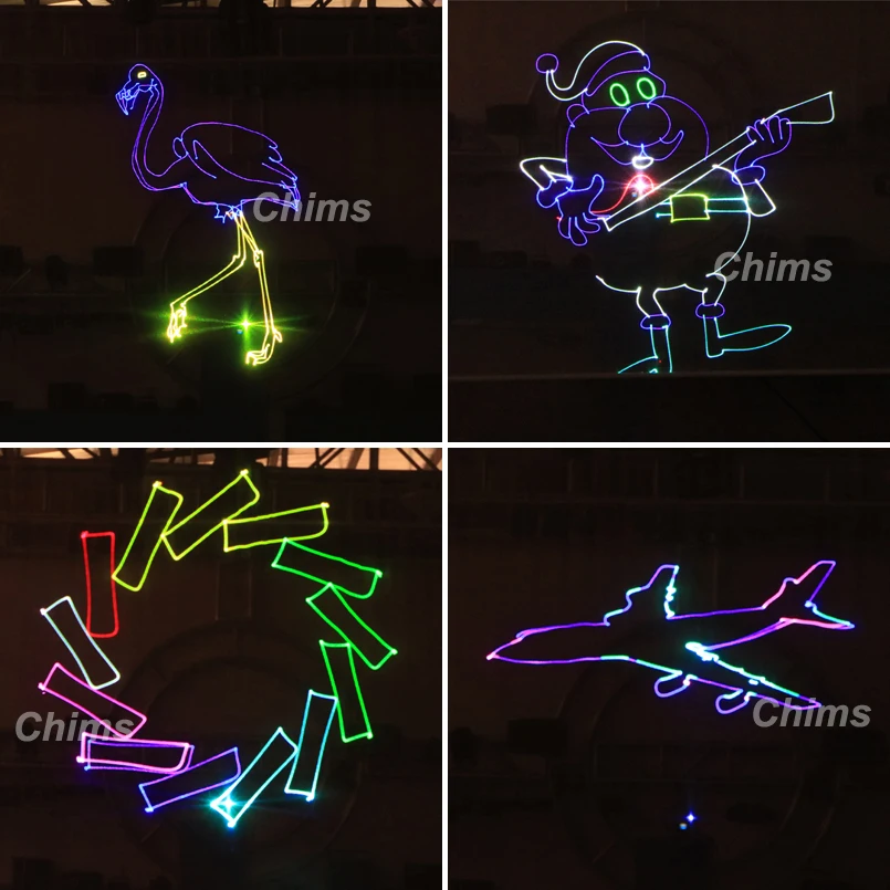 Chims 500mW RGB Laser Small SD Card Program DMX Animation Projector Stage Lighting PRO DJ Show Scanner Light SD-RGB500