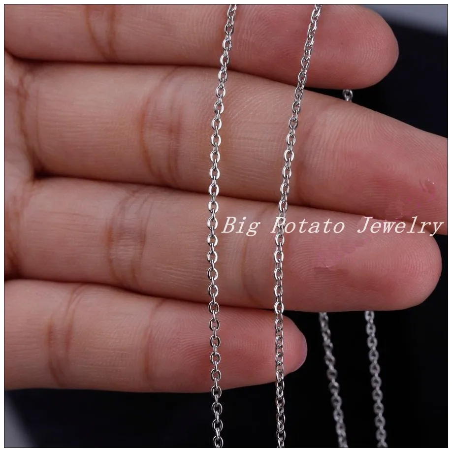 Wholesale Price 316L Stainless Steel 2mm/3mm Silver Color Cross Chain DIY Jewelry Finding For Pendant In Bulk 5/10/20Meter