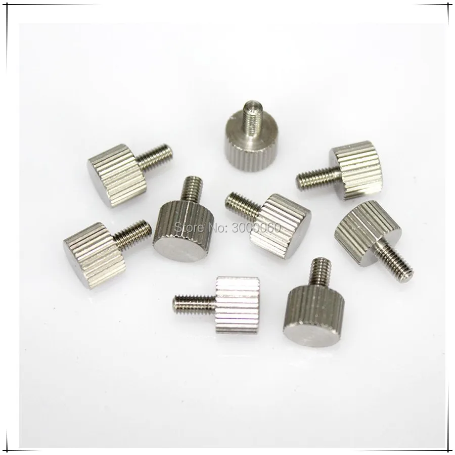 M2 M2.5 M3 M4 M5 M6 parafuso inox Stainless Steel Small Knurled Head Adjusting Thumb Screw 50pcs/lot