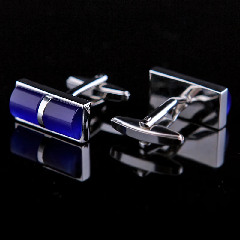 KFLK jewelry shirt cufflinks for mens Brand Blue Cuff link Wholesale Button Male High Quality Luxury Wedding Groom guests