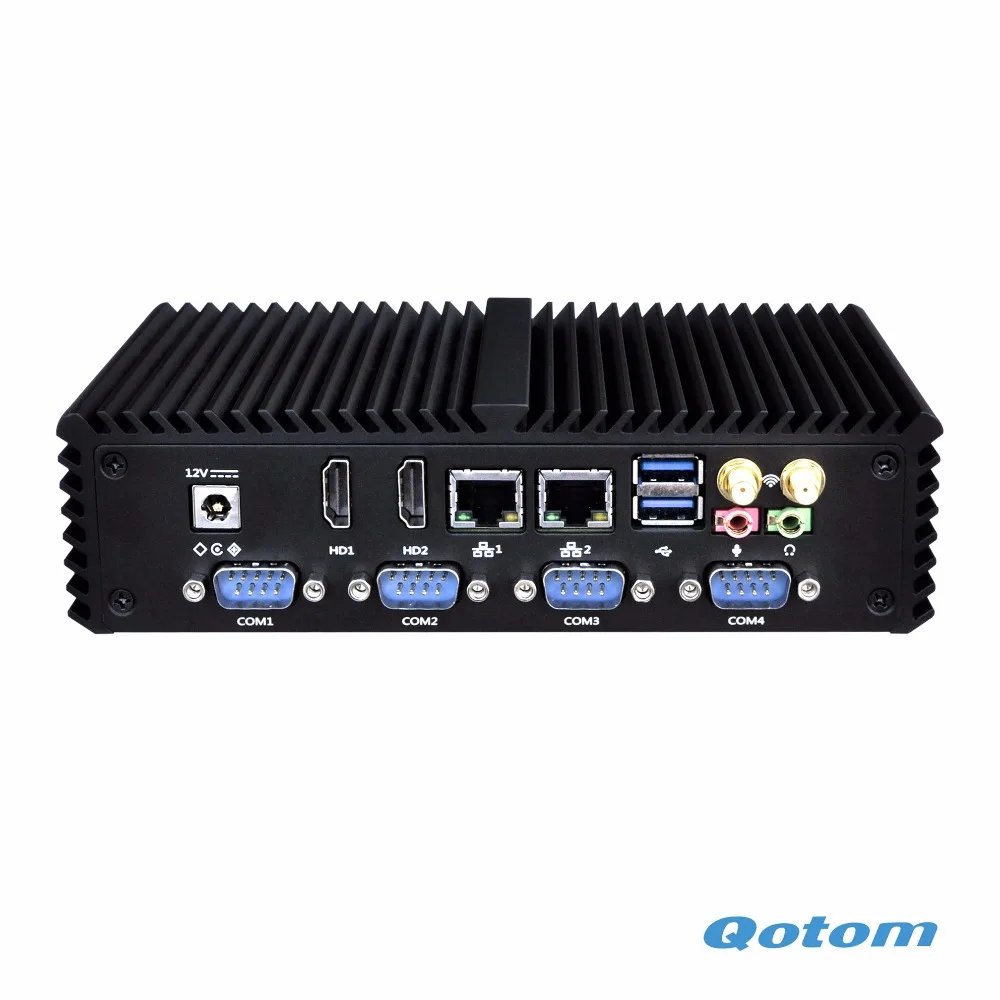 OEM 6 COM Industrie Fanless PC Mini PC Qotom-Q330P mit Core i3-4005U (1,80 GHz, Haswell) ,RS485 VGA Option