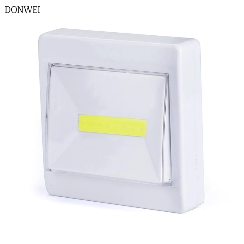 

Ultra Bright COB LED Wall Light Night Lights Camp Lamp Battery Operated with Switch Magic Tape for Garage Closet Bedroom