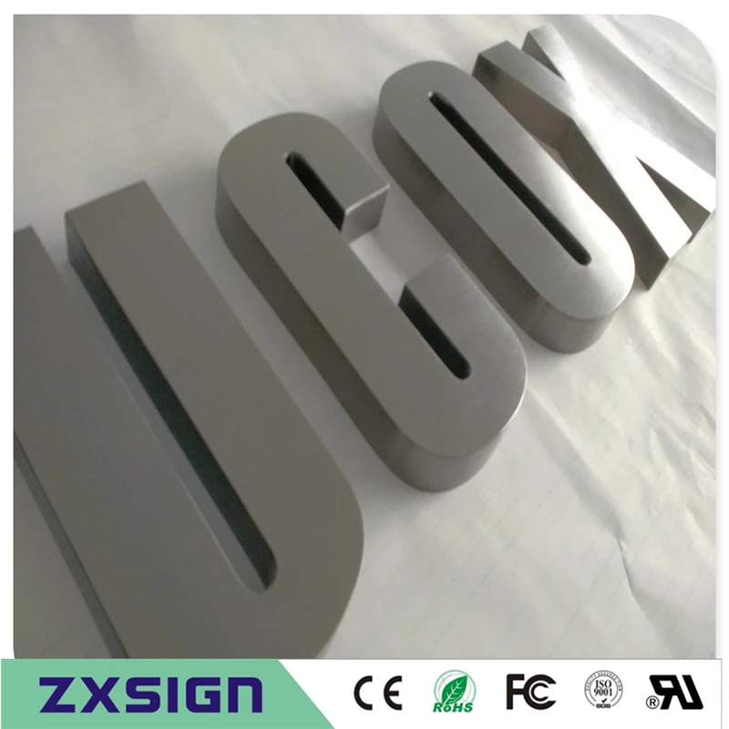 Factory Outlet Outdoor Geschilderd Metalen Letters, Bakken Afwerking Rvs Letters