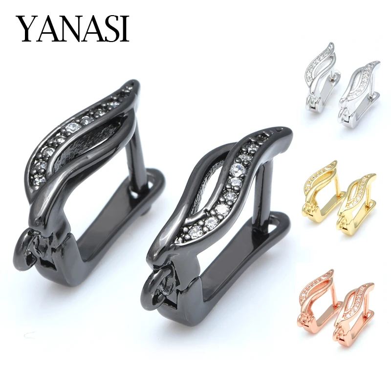 DIY Earrings Findings Leaf Shape Earring Hooks Handmade Clip Bails Clasp For Women Accessories for Jewelry