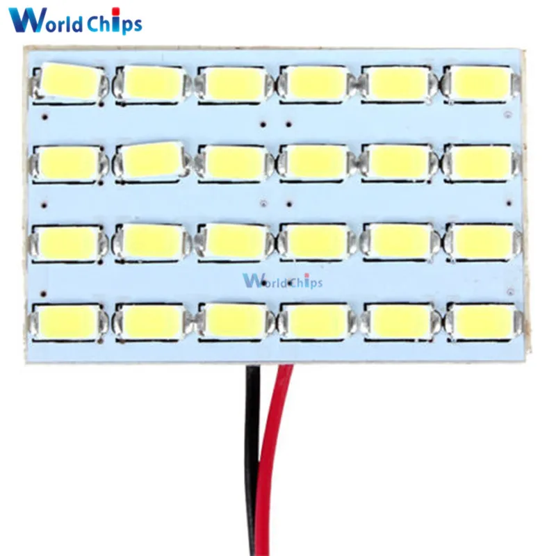 12V 3W 24 Led Board Car Interior Dome Energy Saving Lamp Board 5730 Module Reading Lamp Light Super Bright 44 x 5 x 30mm