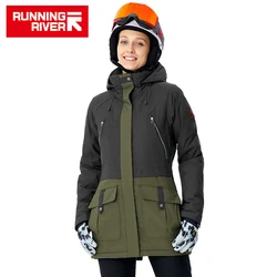 RUNNING RIVIER Merk Vrouwen Snowboard Jassen Voor Winter Warm Mid-dij Outdoor Kleding Hoge Kwaliteit Sport Jas # a8010