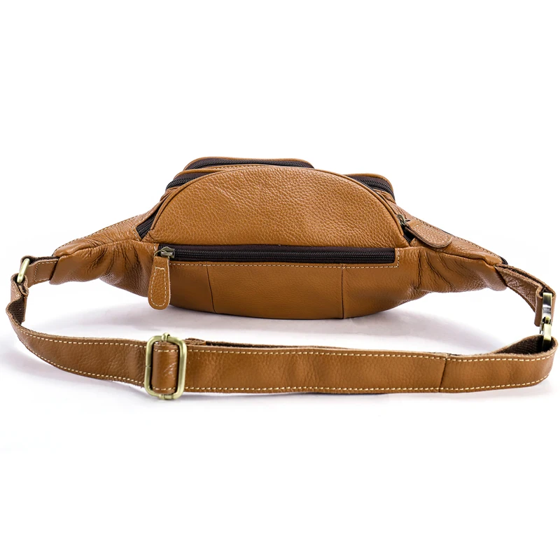 WESTAL leather Travel Waist Pack Fanny Pack men Leather Belt Waist bag phone pouch high quality chest messenger bag for man 8336