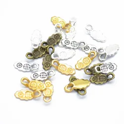 50pcs 13x6mm Mix Color Spoon Oval Scrabble Glue On Earring Bails for Fitting Glass Tiles Pendants DIY Necklace Jewelry Making