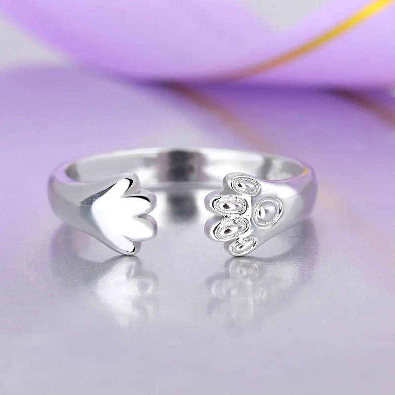 Cute Women Party Jewelry Girls Lovely Party Ring Fashion 925 Sterling Silver  Finger Rings Lover Christmas Gift