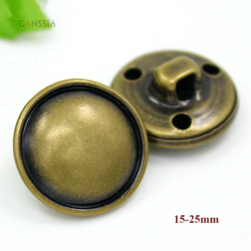 10pcs/lot Size:15-25mm Mushroom Metal Buttons for Garment Vintage Bronze Color / Gun Black Button DIY Garment (ss-7379)