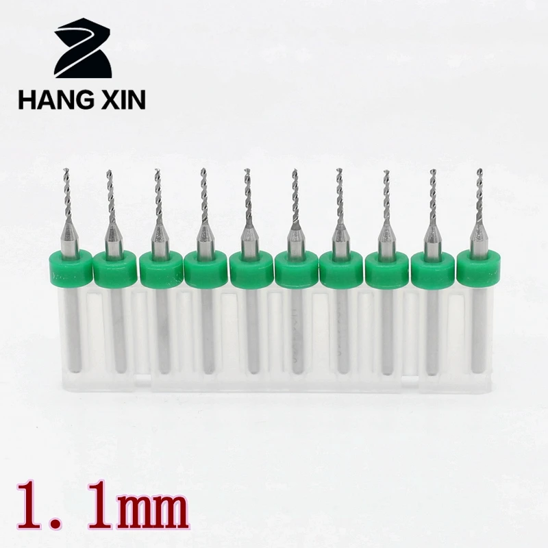 10/set 1.1mm 텅스텐 카바이드 인쇄 회로 기판 전기 드릴링 센터 드릴 비트 38mm