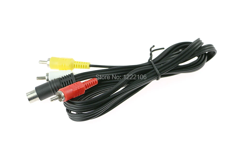 1PCS 1.8M AV RCA Audio Video สาย 9 พินเกม 3 RCA สําหรับ Sega Genesis 2 3 II III สําหรับ Saturn เกมทนทานสายเชื่อมต่อ