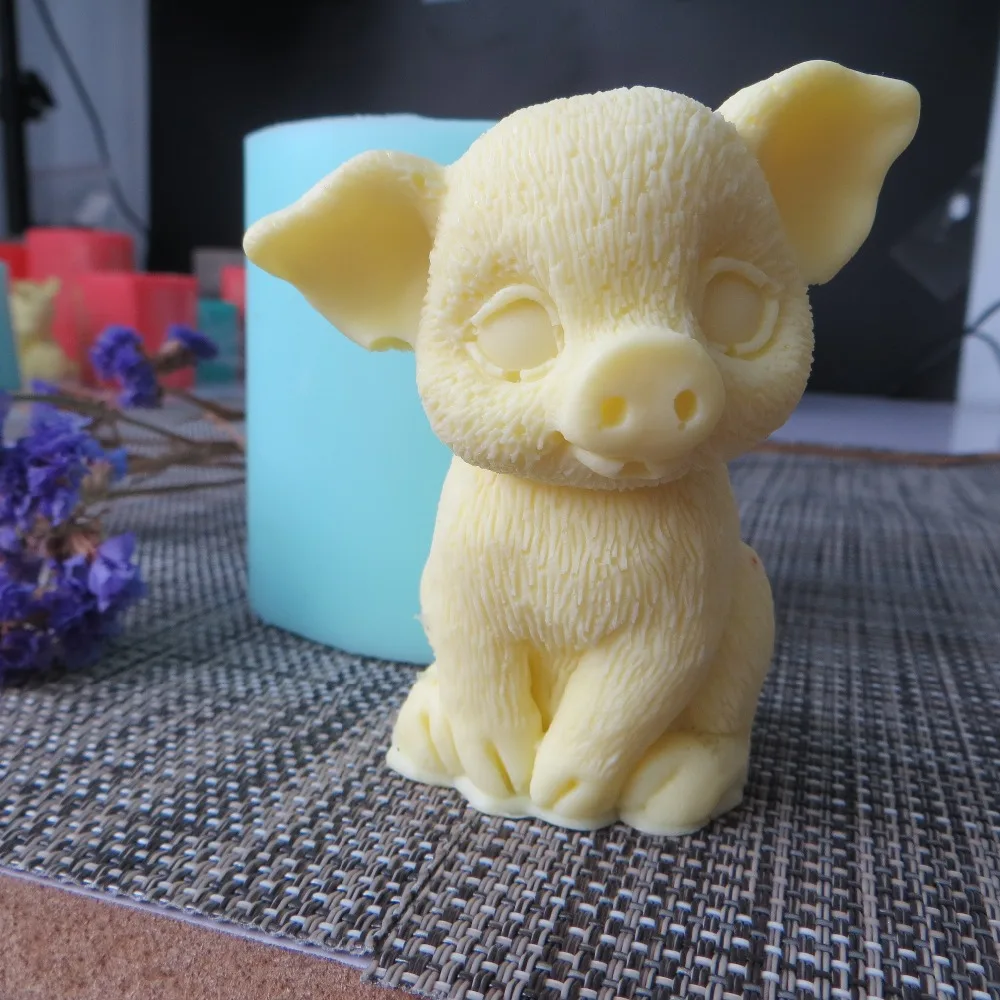 PRZY Mol Mold Silicone Fondant Mould Cute 3d Pig Chocolate Mousse Cake Molds Candle Aroma Stone Resin Clay Eco-friendly DW0101