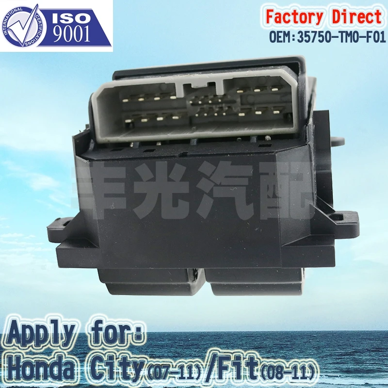 Factory Direct 35750-TM0-F01 Power Window Master Control Switch Apply for Honda City(07-11) Fit(08-11)LHD