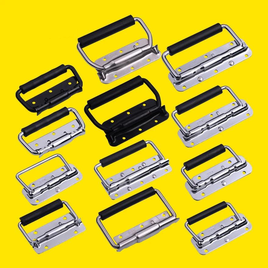 

Фурнитура для багажа, алюминиевая коробка, сумка, промышленная ручка, тяга, металлическая ручная пружина, деревянная коробка