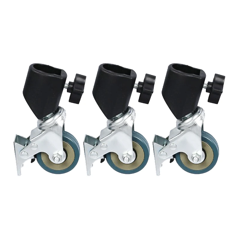 3pcs Photo Studio Heavy Duty Universal Caster Wheel For Light Stands&Studio Boom