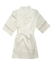 Mode Kind Blumenmädchen Hochzeit Mini Braut Satin Feste Bad Robe Yukata Rayon Seide Sexy Nachtwäsche Kinder Dressin