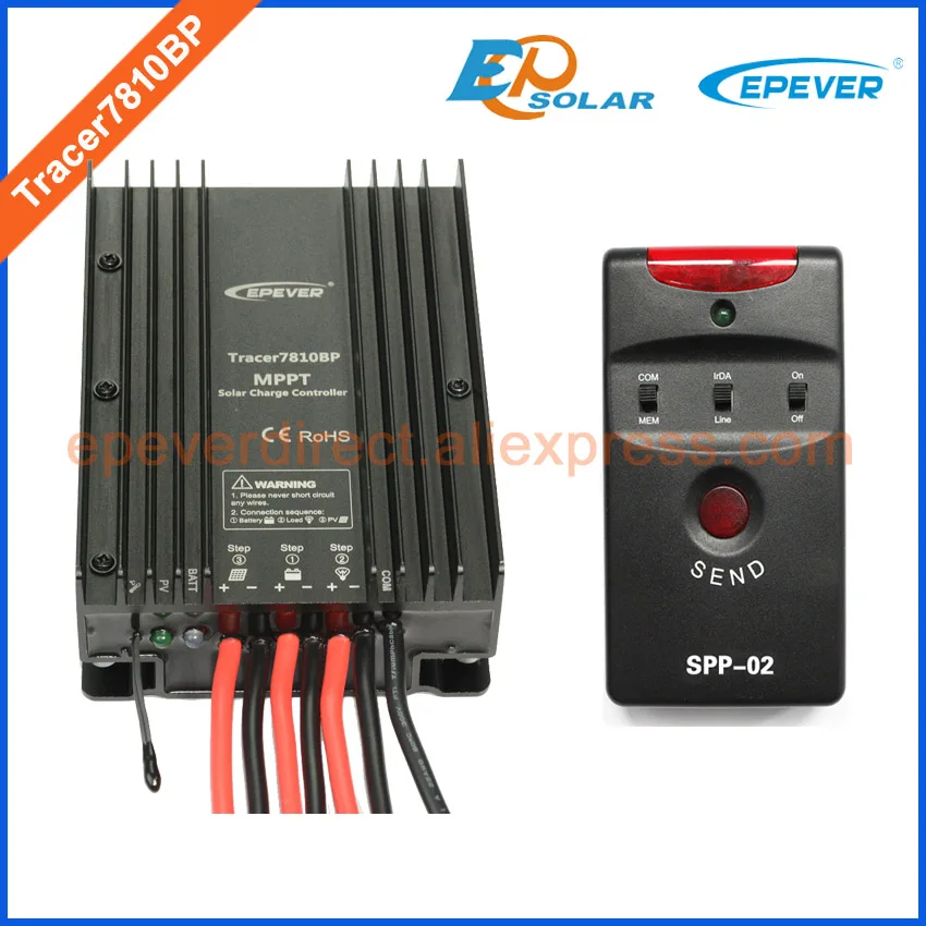 

Solar Controller 30A with SPP-02,super parameters programmer for lithium Battery,MPPT EPEVER Tracer7810BP Max PV input 100V