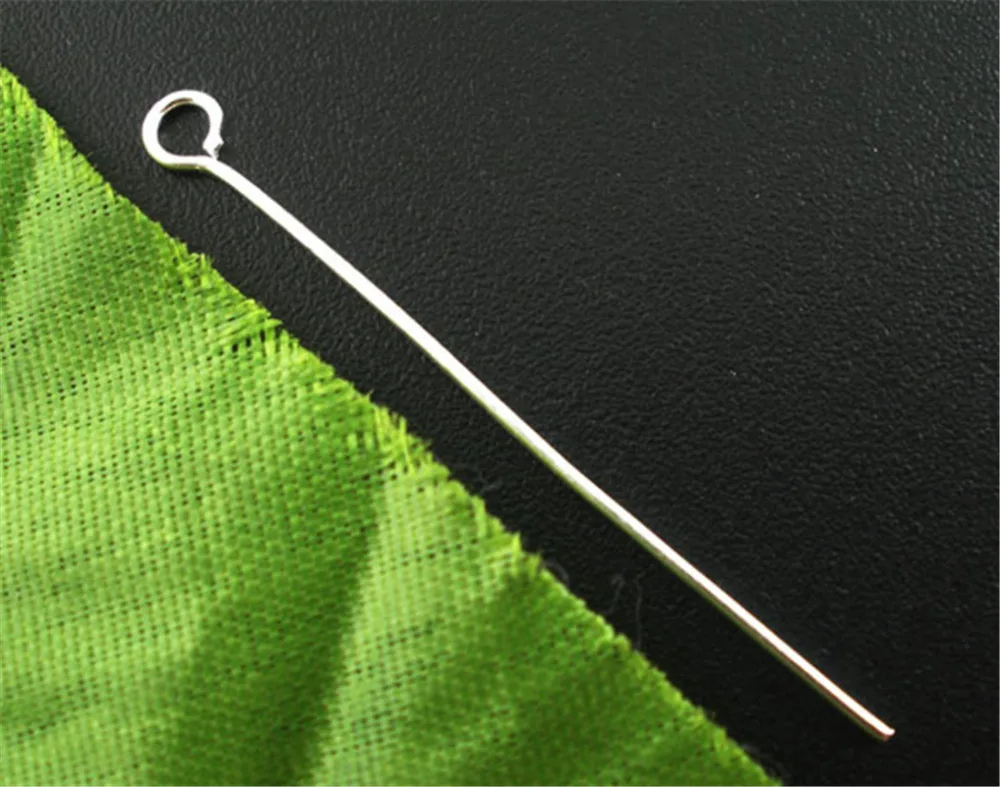 Doreenbeads 500 Pcs Zilver Kleur Eye Pins Bevindingen 0.7X38Mm (21 Gauge) (B03520), yiwu