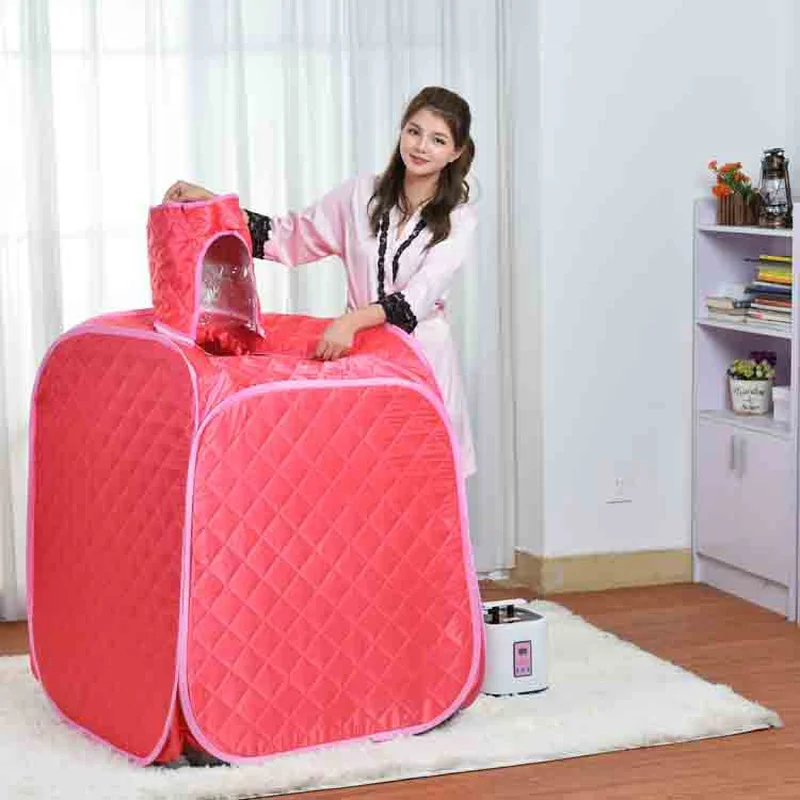 ซาวน่าไอน้ำแบบพกพา Steamer Home ซาวน่าไอน้ำกล่องผิว Spaning Body ความจุ 2L Power 1000W Fumigation