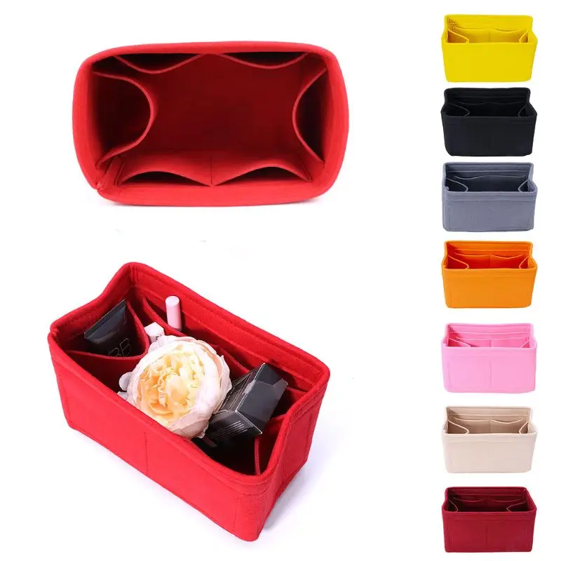 Premium Quality Felt Insert Bag Organizer Travel Inner Purse Portable Cosmetic Bags Storage Tote Makeup Handbag