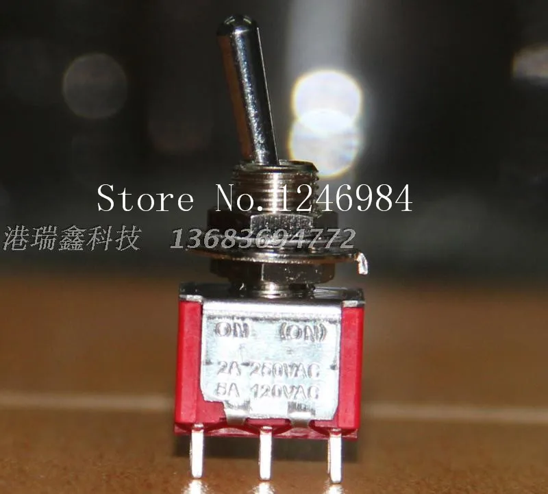 

[SA]T8011A dual six-foot single trigger reset M6.35 small toggle switch Q11 Taiwan Deli Wei 1MD2--50pcs/lot