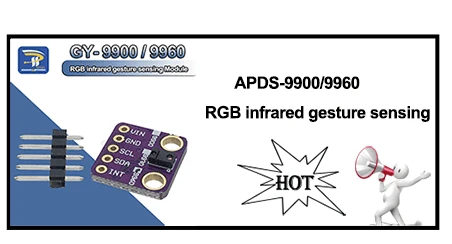 RGB-Infrarot-Gebaarsensor APDS-9960 GY-9960-3.3 für Arduino IIC-Schnittstelle 3,3 V Detectoin Proximity Sensing Farb-UV-Filter – Detail 9