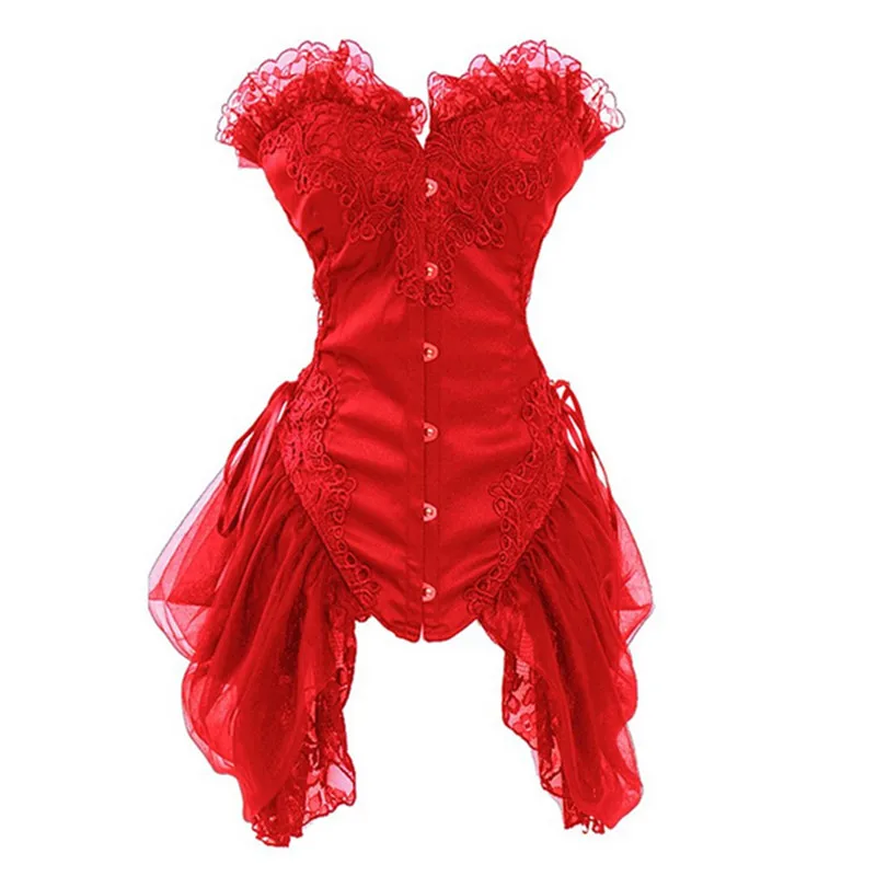 Corsetti Vintage in pizzo a rete Steampunk corsetto sottoseno Sexy corsetto legante corsetto gotico corsetti da donna sexy