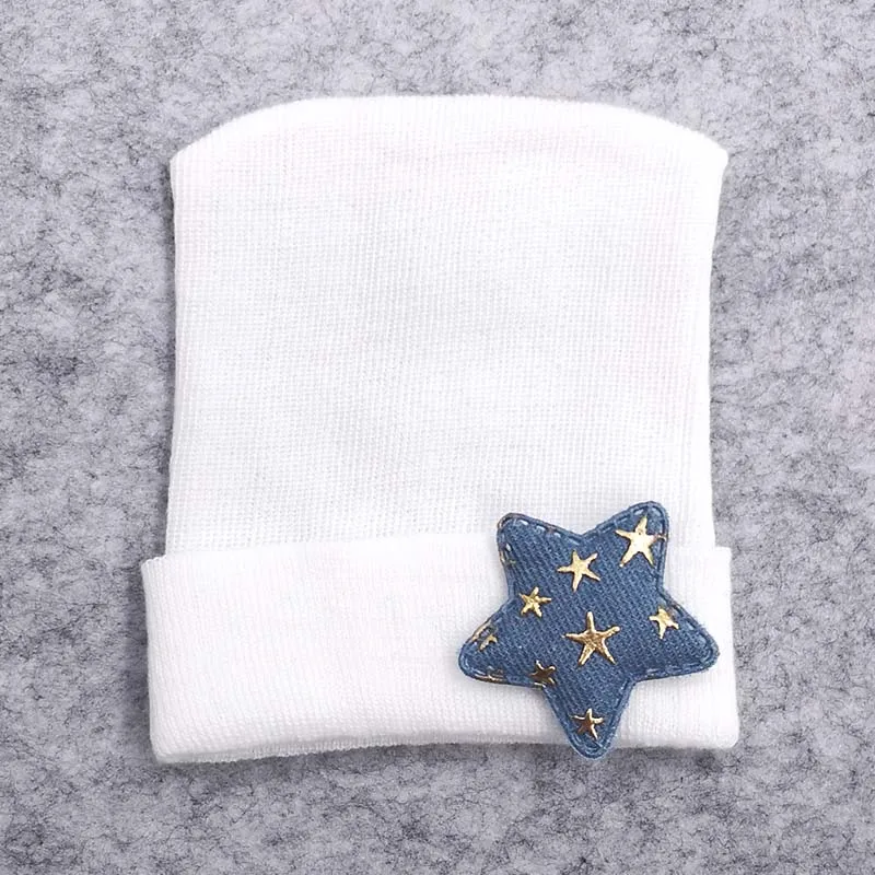 GZHilovingL Soft 0-3 month Newborn Baby Girls Boys Cotton kintting Hat Beanies Spring Cute Star Baby Girls Stretch Hats and Caps