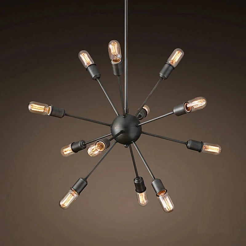 Modern big satellite style pendant Lamp iron Loft Lights American Country E27 for living room ding room bar cafe office bedroom