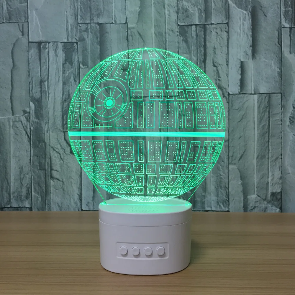 

Spacecraft figure Wireless speaker 5 color night light USB charging TF card Room decoration Movie collection Y28