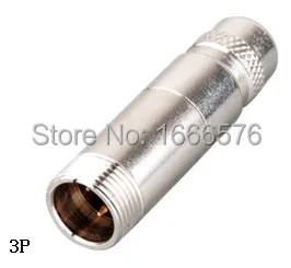 

wholesale 50 pcs/lot 3 pin Male Mini XLR Audio Microphone connector with Screw thread -134