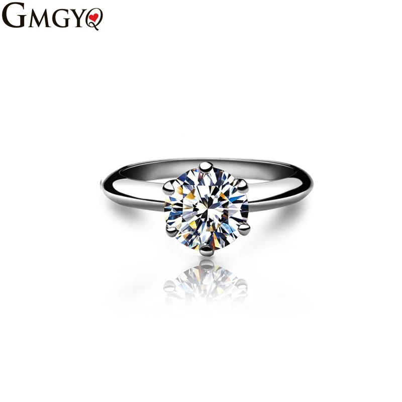 GMGYQ Brand Classic Six Paws 1 Carat CZ Diamant Zirkoon Accessoires Sets voor Vrouwen Bruid Meisje For Women Simple Jewelry sets