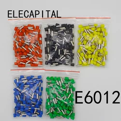 E6012 Tube insulating terminals 6MM2 100PCS/Pack Cable Wire Connector Insulating Crimp Terminal Insulated Connector E-