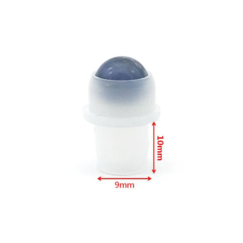 20pcs Natural Gemstone Roller Ball Fit 5ml 10ml Thick Glass Perfume Essential Oil Roll On Bottles