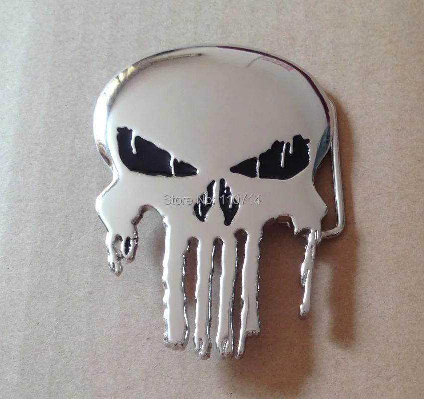 Silver Skull Belt Buckle Belt Buckle suitable for 4cm wideth belt with continous stock