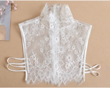 Blouse Ladies Tops Pullover Jumper spring autumn inside Splice Inside Perspective lace fake collar ladies high collar vest shirt