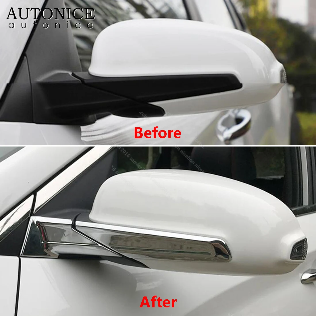 Chrome Outer Side Door Rearview Mirrors Trim Cover For Hyundai Kona 2018-2019 ENCINO LHD LEFT HAND SIDE