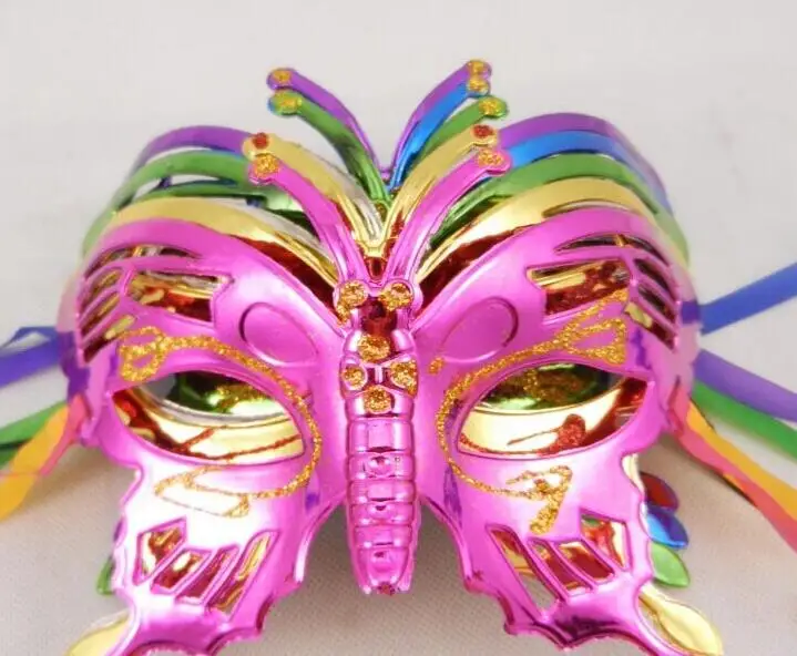 NEW Halloween mask children masquerade mask coloured drawing or pattern plating butterfly princess coloured hot gift