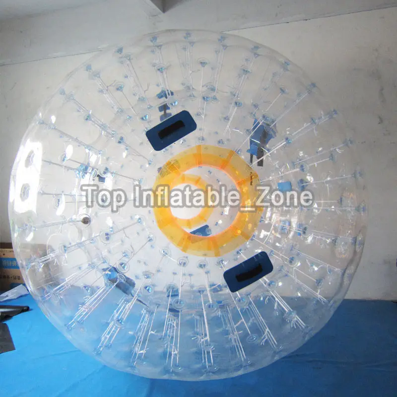 Riesiger transparenter aufblasbarer Zorb-Ball für Erwachsene/Körper-Zorb-Ball für Outdoor-Grasspiel, 2,5 m Durchmesser, inklusive Pumpe